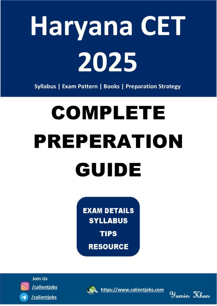 Haryana CET Syllabus 2025